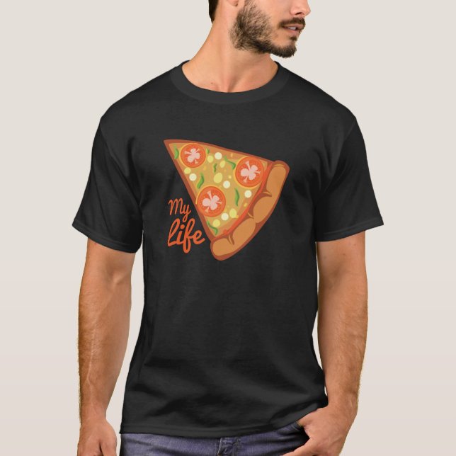 Camiseta Pizza mi vida (Anverso)