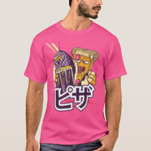 Camiseta Pizza Monster Japanese Kaiju cute Funny Bizarre Ar