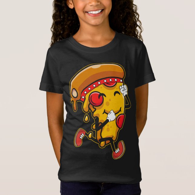 Camiseta Pizza Muscular, Gimnasio De Construcción Del Cuerp (Anverso)