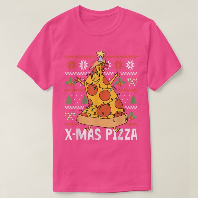 Camiseta Pizza navideña para navidad  (Diseño del anverso)