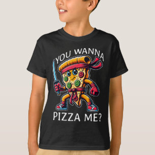 Camiseta Pizza Ninja Estilo Karate Quieres Pizzarme Tee Fo