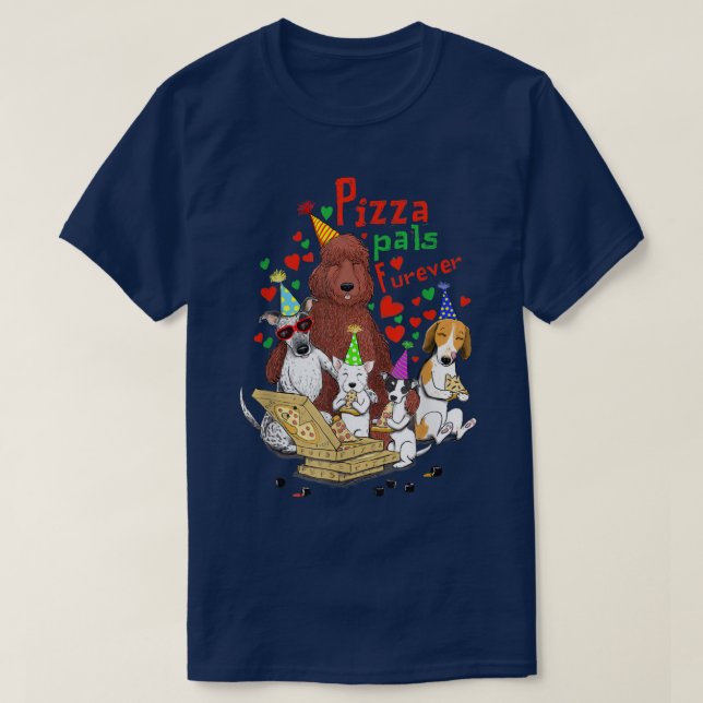 Camiseta Pizza Pals Furever  (Diseño del anverso)