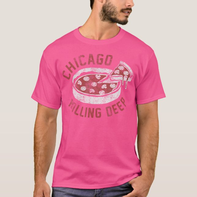 Camiseta Pizza para el plato profundo de Chicago Rolling (Anverso)