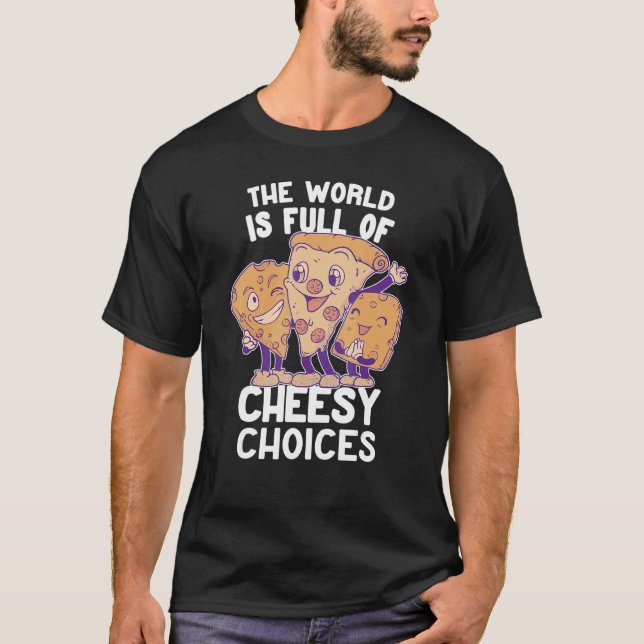 Camiseta pizza para hombres fabricante de quesos cheesemong (Anverso)