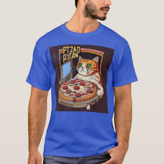 Camiseta Pizza para juegos de gatos