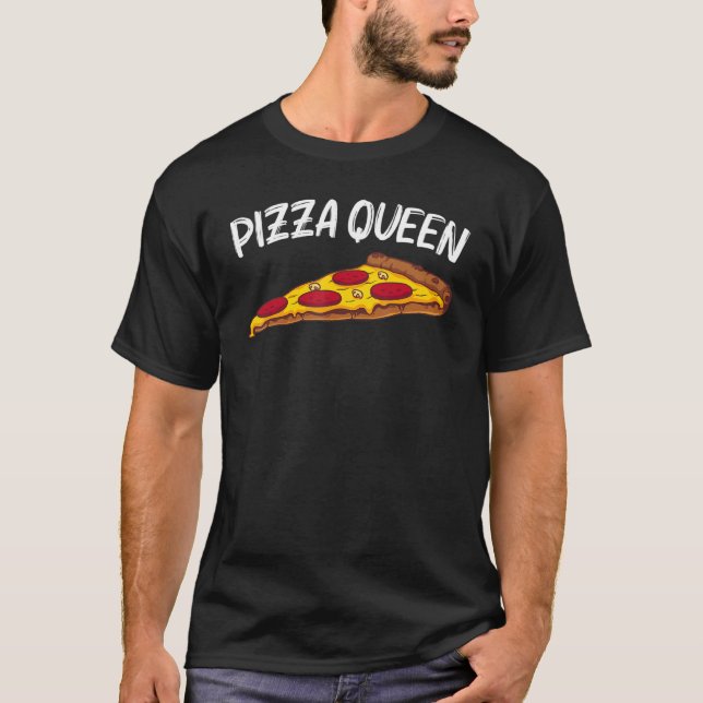 Camiseta Pizza Para Mujeres Mamá Pizza Alimentos Italianos  (Anverso)