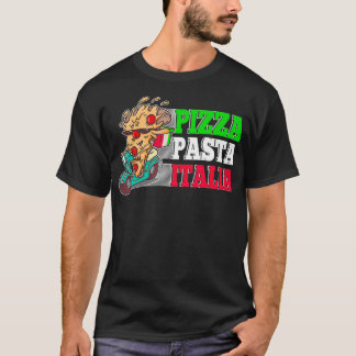 Camiseta Pizza Pasta Italia Pizza Piece on Italian Scooter 