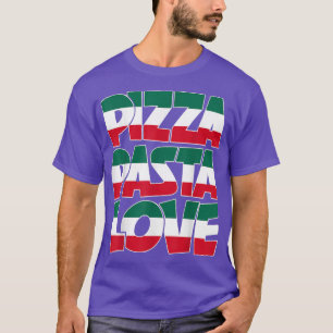Camiseta Pizza Pasta Love Diseño Gráfico Italiano Americano