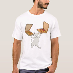 Camiseta Pizza Paws Gato haciendo malabarismos con tartas