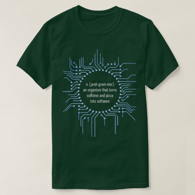 Camiseta Pizza pc básica de cpu nerd programador  (Diseño del anverso)