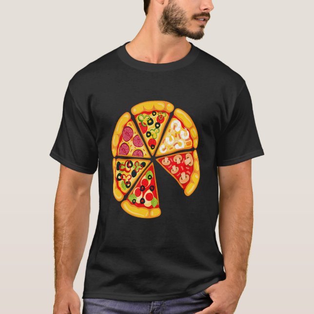 Camiseta Pizza Pie & Slice Dad Y El Hijo Pizza Matando Pizz (Anverso)
