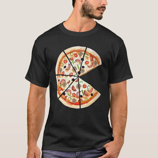 Camiseta Pizza Pie & Slice Dad Y El Hijo Pizza Matando Pizz (Anverso)