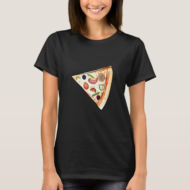 Camiseta Pizza Pie & Slice Dad Y El Hijo Pizza Matando Pizz (Anverso)