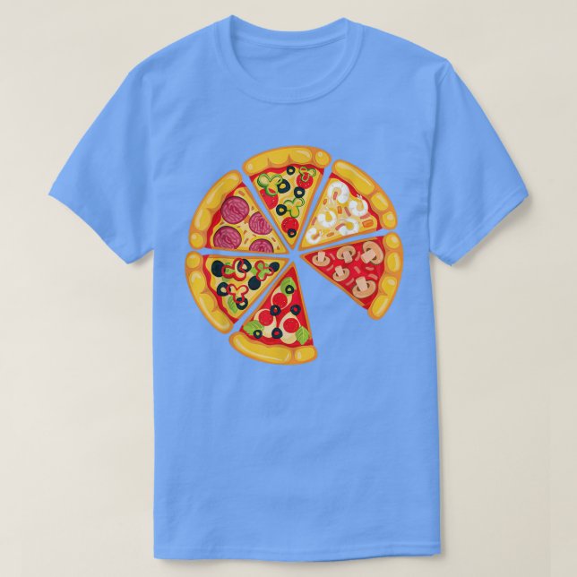 Camiseta Pizza Pie & Slice Dad Y El Hijo Pizza Matando Pizz (Diseño del anverso)