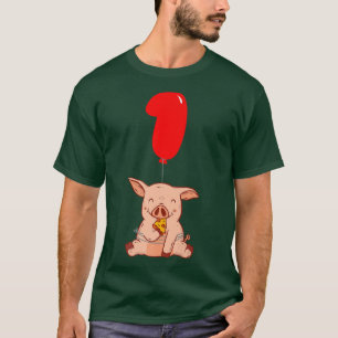Camiseta Pizza Pig1st Birthdaykids Fiesta de globo 22764297