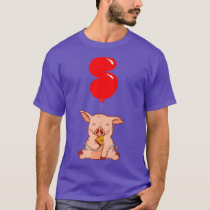 Camiseta Pizza Pig5th Birthdaykids Fiesta de globo 22834301