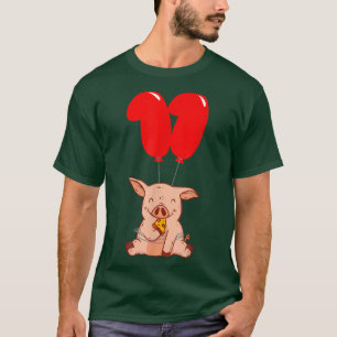 Camiseta Pizza Pig - 11 Aniversario - Niños Fiesta de globo