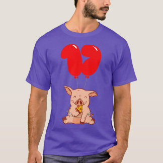 Camiseta Pizza Pig - 17th Birthday - Kids Balloon Party Pre