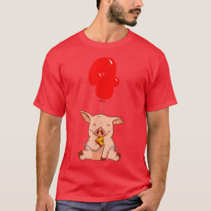 Camiseta Pizza Pig - Cuarto Cumpleaños - Niños Fiesta de gl