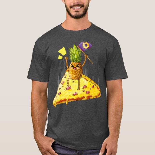 Camiseta Pizza piña tropical hawaiana divertida (Anverso)