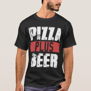 Camiseta Pizza Plus Beer Fast Food Lover Fiesta de Alcohol