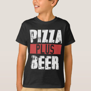 Camiseta Pizza Plus Beer Fast Food Lover Fiesta de Alcohol 