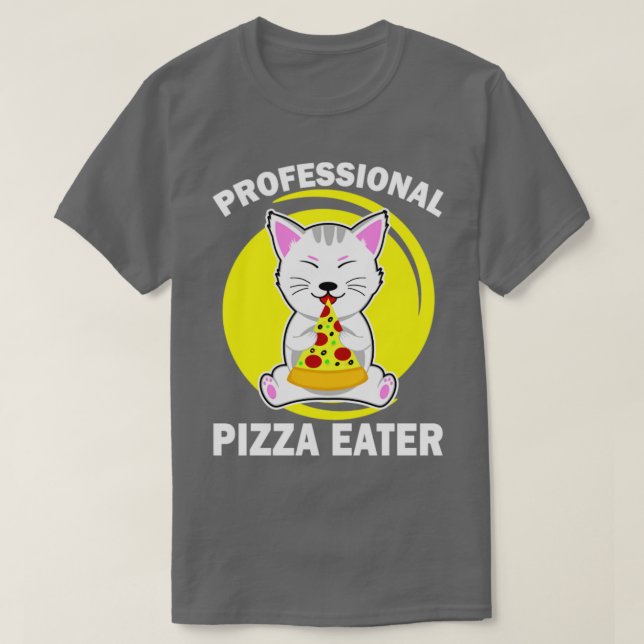 Camiseta Pizza Profesional Comater Funny Cat (Diseño del anverso)