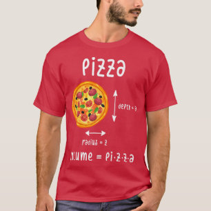 Camiseta Pizza Profundidad A Radio Z Volúmen matemáticas Rá