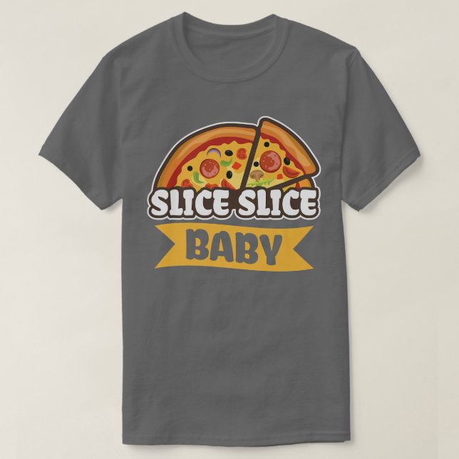 Camiseta Pizza Pun Slice Bebé  (Diseño del anverso)