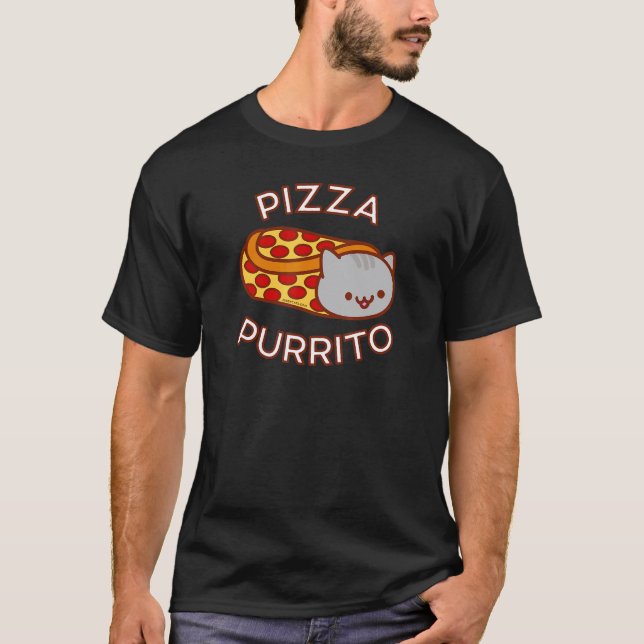 Camiseta Pizza Purrito Gato (Anverso)
