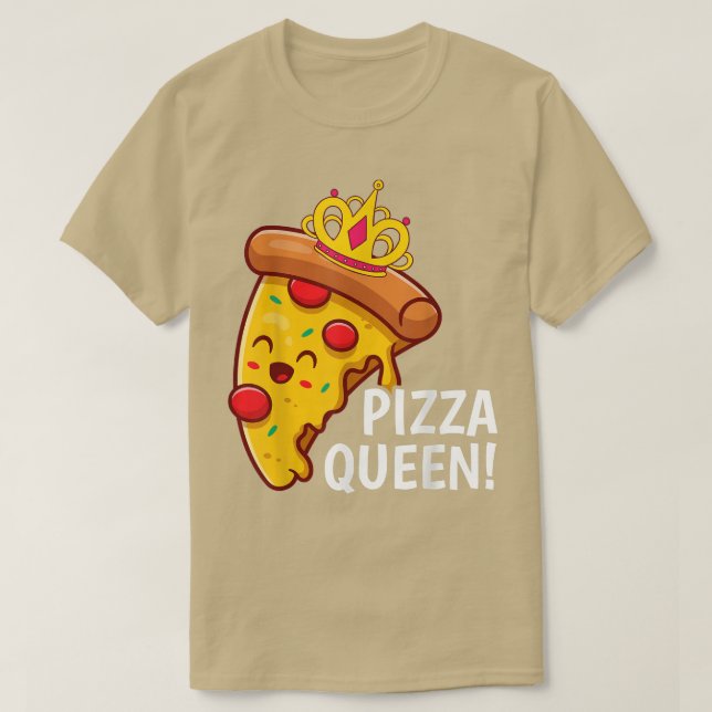 Camiseta Pizza Queen Cute Pizza Lover Junk Food Squad Fundi (Diseño del anverso)