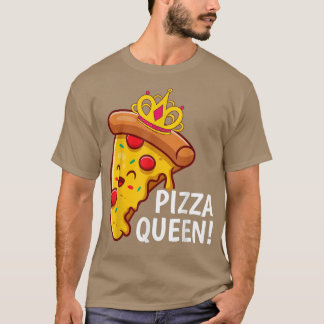 Camiseta Pizza Queen Cute Pizza Lover Junk Food Squad Fundi
