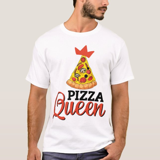 Camiseta Pizza Queen Funny Pizza (Anverso)