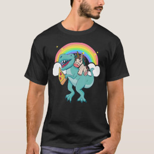 Camiseta Pizza Rai, Chicas de niños de unicornio montando e