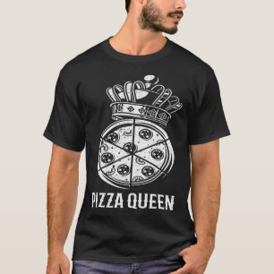Camiseta Pizza Reina Reina de la pareja de comida rápida pa