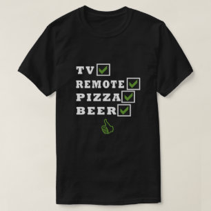 CAMISETA PIZZA REMOTA DE TV CERVEZA G
