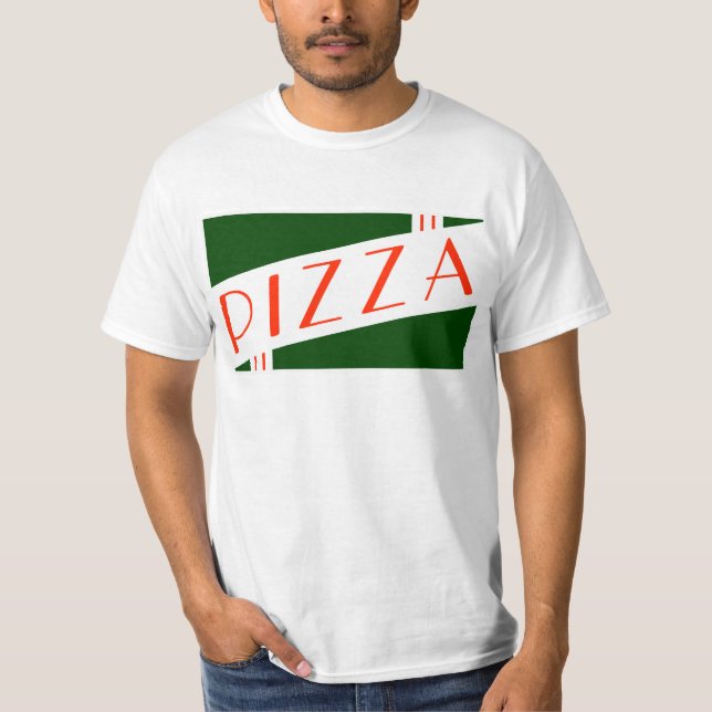 Camiseta pizza retra (Anverso)