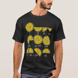 Camiseta Pizza Salami Queso Fracciones Matemáticas Rápidas
