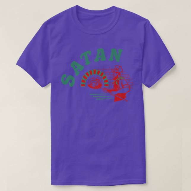 Camiseta Pizza Satan Occult Punk Gótico Baphomet Devil Blac (Diseño del anverso)