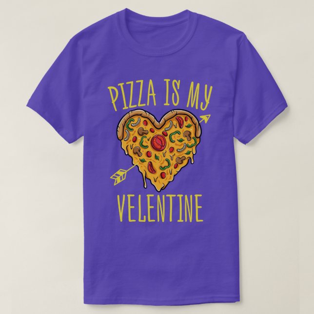 Camiseta Pizza Shirt Pizza Es Mi Alegre Pizza De San Valent (Diseño del anverso)