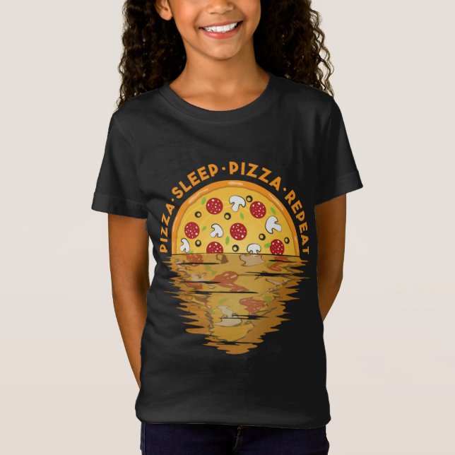 Camiseta Pizza Sleep Pizza Repetir - Fiesta Pizza (Anverso)