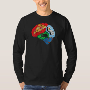 Camiseta Pizza Sleep Y Gamer Brain T Shirt Video Game Lov