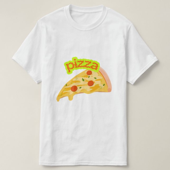 Camiseta Pizza Slice Art - Cheesy Delicious Food  (Diseño del anverso)