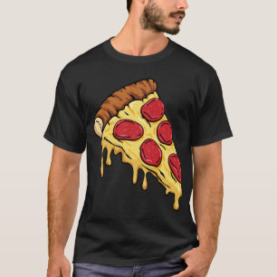 Camiseta Pizza Slice con Pepperoni y el Personalizado de qu
