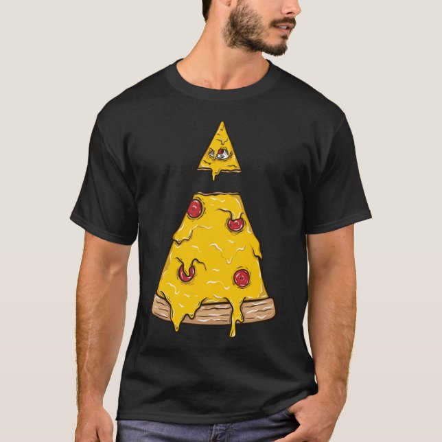 Camiseta Pizza Slice con queso y Pepperoni (Anverso)