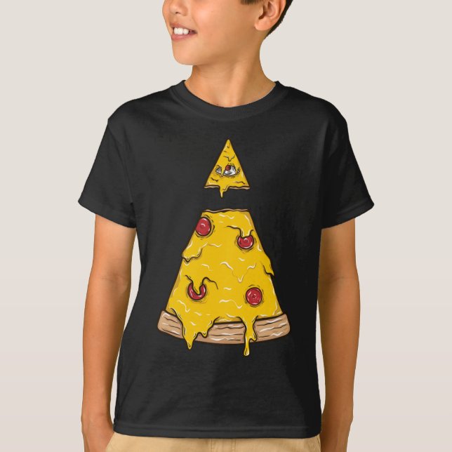 Camiseta Pizza Slice con queso y Pepperoni (Anverso)