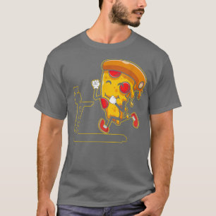 Camiseta Pizza Slice Haciendo Cardio, Construcción De Cuerp