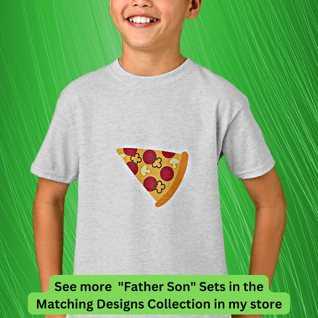 Camiseta Pizza Slice, hijo padre coincidente, papá (Subido por el creador)