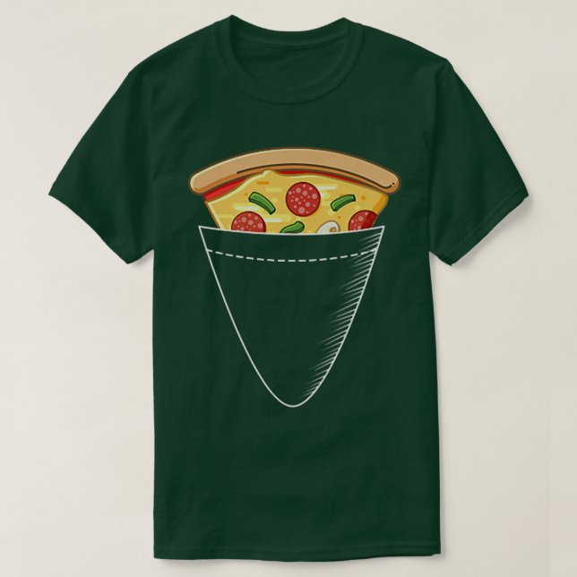 Camiseta Pizza Slice Pocket Tee Guay Comida italiana Tee (Diseño del anverso)