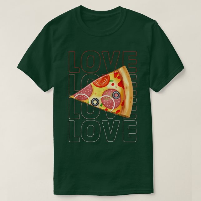 Camiseta Pizza Slice Valentines Parejas Coincidiendo Con El (Diseño del anverso)